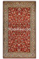 All Over Rouge Fleur Pure Silk Rug