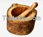 Olivewood Rustic Mortar & Pestle