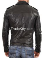  New Awesome Stylish Men\'s Motorcycle Lambskin Genuine Leather Bike Jacket 02