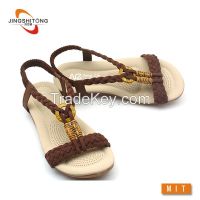 Ethnic style flat lady sandal