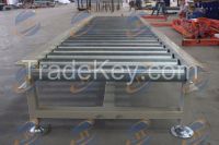roller conveyor for box, for pallet