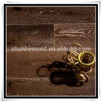 coffee color brushed engineered oak wood flooring
