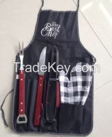 Apron  stacked BBQ tool set