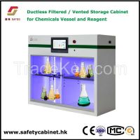 Ductless Portable Mini Filtering Storage Cabinets for VOC Chemicals vessel and reagent