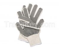 CONDOR 5JK50 D1772 Knit Dotted Glove Poly/Cotton Men's L PR
