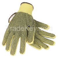 CONDOR 6AC97 D2044 Cut Resistant Gloves Yellow/Black L PR