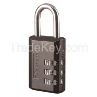 MASTER LOCK 647D Combination Padlock Side 3 Dial Black