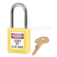 MASTER LOCK 410YLW D1944 Lockout Padlock KD Yellow 1/4 in Dia.