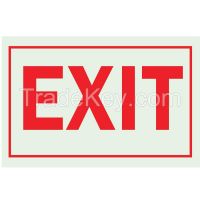BRADY 80284 D6943 Exit Sign 10 x 14In R/WHT Exit ENG Text