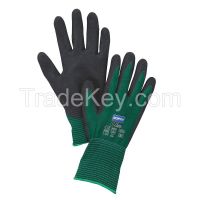 NORTH BY HONEYWELL NF359L D1552 Coated Gloves L Black/Green PR