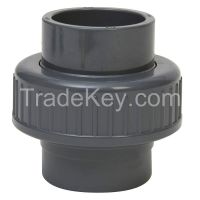 GF PIPING SYSTEMS 897375005 Union 1/2In Slip Socket PVC Gray