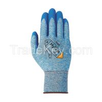 ANSELL 119209 Coated Gloves Knit Wrist L Blue PR