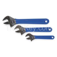 WESTWARD 1NYD2  Adjustable Wrench Set Cushion Grip 3 PC