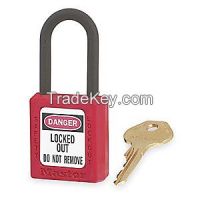 MASTER LOCK 406RED D1942 Lockout Padlock KD Red 1/4In Shackle Dia