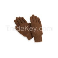 CONDOR 1AV08 D1416 Jersey Gloves Poly/Cotton L Brown PR