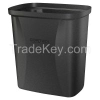 CORTECH 710BK Open-Top Trash Can Rectangular 2.5 gal.