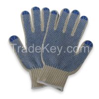 CONDOR  4NGY5  D1456 Knit Glove Poly/Cotton Men's S PR 