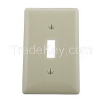 HUBBELL WIRING DEVICE-KELLEMS NP1I Wall Plate Switch 1Gang Ivory