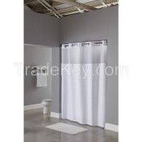 HOOKLESS HBH20MPT01SL Shower Curtain White 77 In L 71 In W