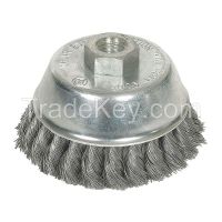 WESTWARD  1GBK2  Knot Wire Cup Brush 4 In Dia 0.0230 Wire