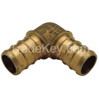 ZURN PEX QQE44GX Elbow 90 D Low Lead Brass 3/4 x 3/4 In