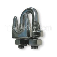 DAYTON 2VKH7 Wire Rope Clip U-Bolt 3/8 In 304 SS