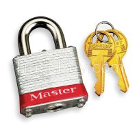 MASTER LOCK  3RED Lockout Padlock, KD, Red, 9/32 In. .