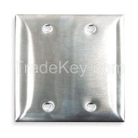 HUBBELL WIRING DEVICE-KELLEMS SS23 Plate Wall 2 Gang Silver