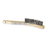 TOUGH GUY 1VAF4 Curved Scrtch Brush Rows 3 x 19 SS Wire