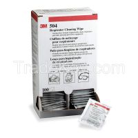 3M   504   Respirator Wipes, Non-Alcohol, PK100 