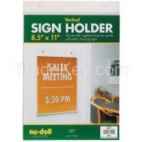 NUDELL 38011 Sign Holder Wall 8-1/2x11 Acrylic Clear