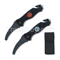 EMI  432  Rescue Knife 7-1/2 in L Black 3 Blade
