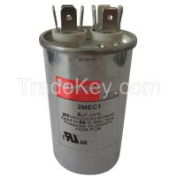 DAYTON 2MEE5 Run Capacitor, 60 MFD, 370V, Round