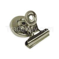 APPROVED VENDOR 2WFW6 Magnetic Bulldog Clip 1In Slvr PK2