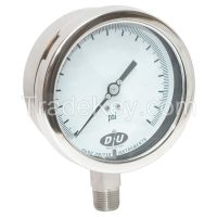 DURO 42070833CERT D7959 Pressure Gauge 0 to 300 psi 4-1/2In