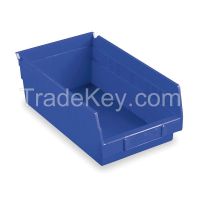 AKRO-MILS 30184BLUE F8871 Shlf Bin 23-5/8 in L 8-3/8 in W 4 In H