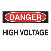  APPROVED VENDOR  15H999    Sign 7X10 Danger High Voltage S.