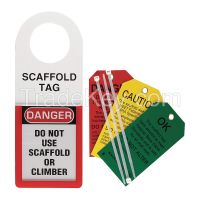 BRADY 48112 Scaffold Stat Hldr and Tag 12 x 4-1/2 In