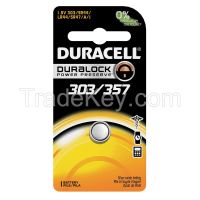 DURACELL  DL303/357BPK   Button Cell Battery, 303/357, Silver Oxide