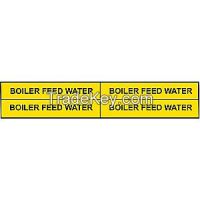 BRADY 7033-4 Pipe Mrkr, Boiler Feed Water, 3/4to2-3/8In