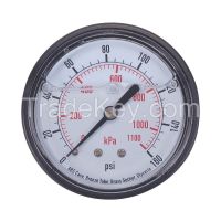 GRAINGER APPROVED 4FLH6 Pressure Gauge, Liquid Filled, 2 In