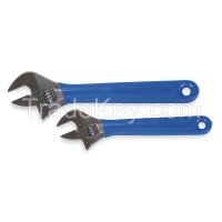 WESTWARD 1NYD4 Adjustable Wrench Set 4 and 6 In 2 PC