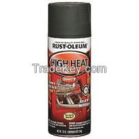 RUST-OLEUM   248903    Engine Enamel, Hi Ht, Flt Blk, 12 oz, Spray