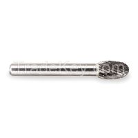 WIDIA METAL REMOVAL M41364 Carbide Bur, Egg, 3/8 Cut Dia, dbl Cut