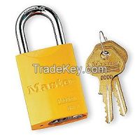 MASTER LOCK   6835YLW   D1914 Lockout Padlock KD Hi-Vis Yellow 1/4In. MASTER LOCK 6835YLW