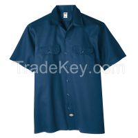 DICKIES   1574NV-2XL   Short Sleeve Work Shirt, Twill, Navy, 2X