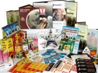 PRINTED BOXES, LABELS, HANGTAGS, BOOKS, NOTE BOOKS, CATALOGS, BROUCHURE, FLYERS 