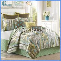 wholesale full size 100% microfiber printed patchwork quilt