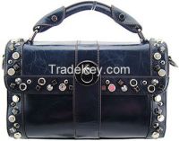 Leather Motorcycle Bag With Rivets AKXR11