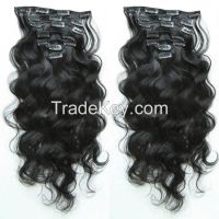 Wholesale Body Wave Clip In Human Remy Hair Extensions